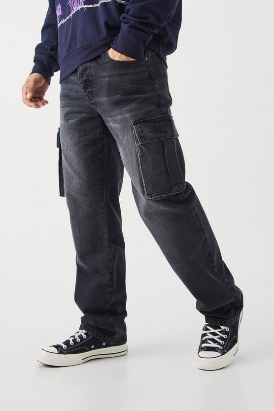 Lockere Cargo-Jeans