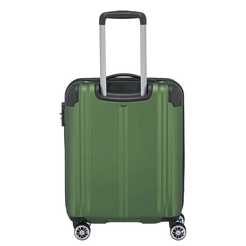 Travelite CITY Trolley S (55cm) mit 4 Rollen (erweiterbar) - Grün
