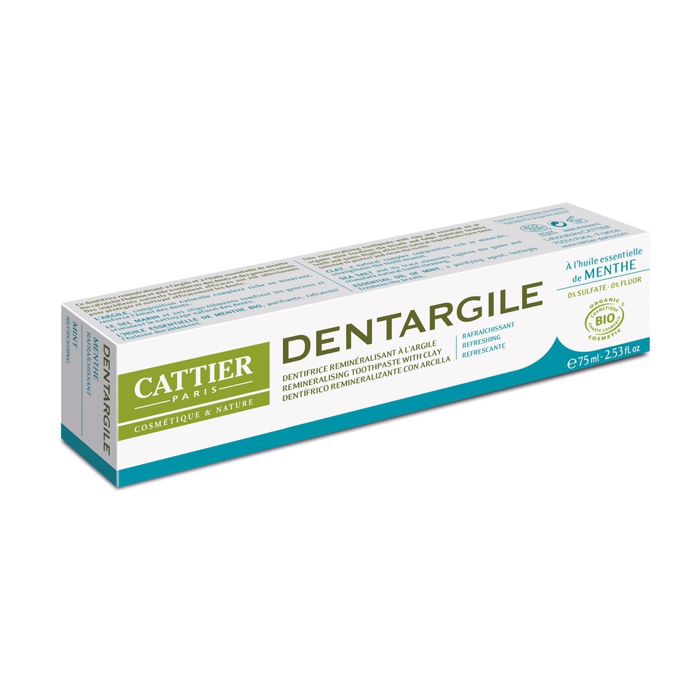 cattier Dentargile Menthe - 75ml Hygiène Bucco-dentaire