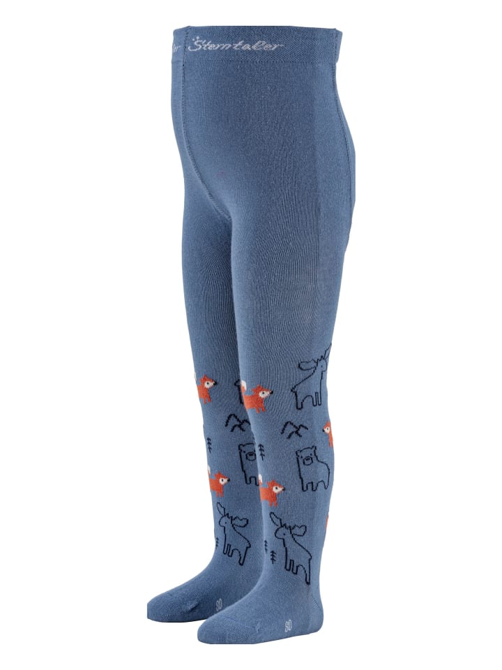 Sterntaler Strumpfhose Waldtiere in mittelblau günstig kaufen 62