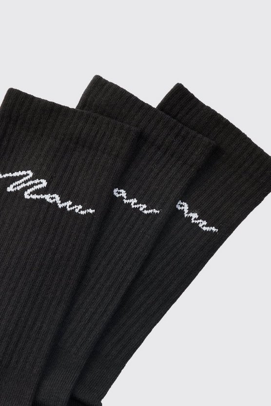 3er-Pack Man Signature Sportsocken