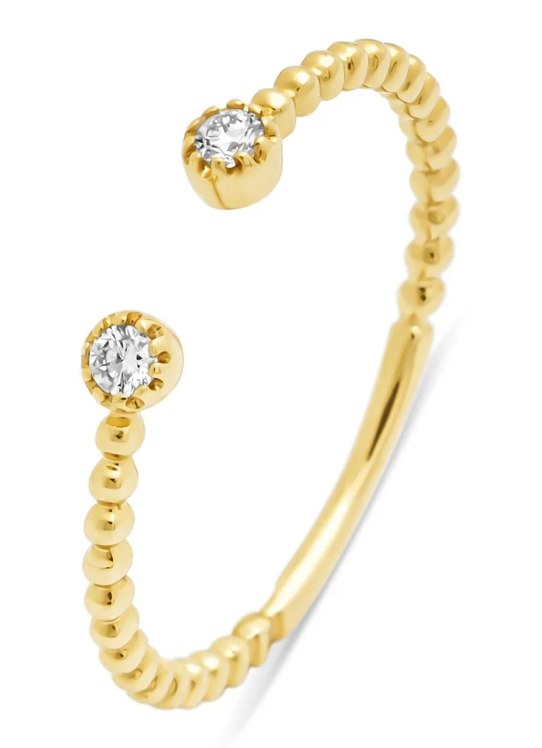 Inel cu vârf de diamant din aur galben, diamant de 0.06ct, Joy
