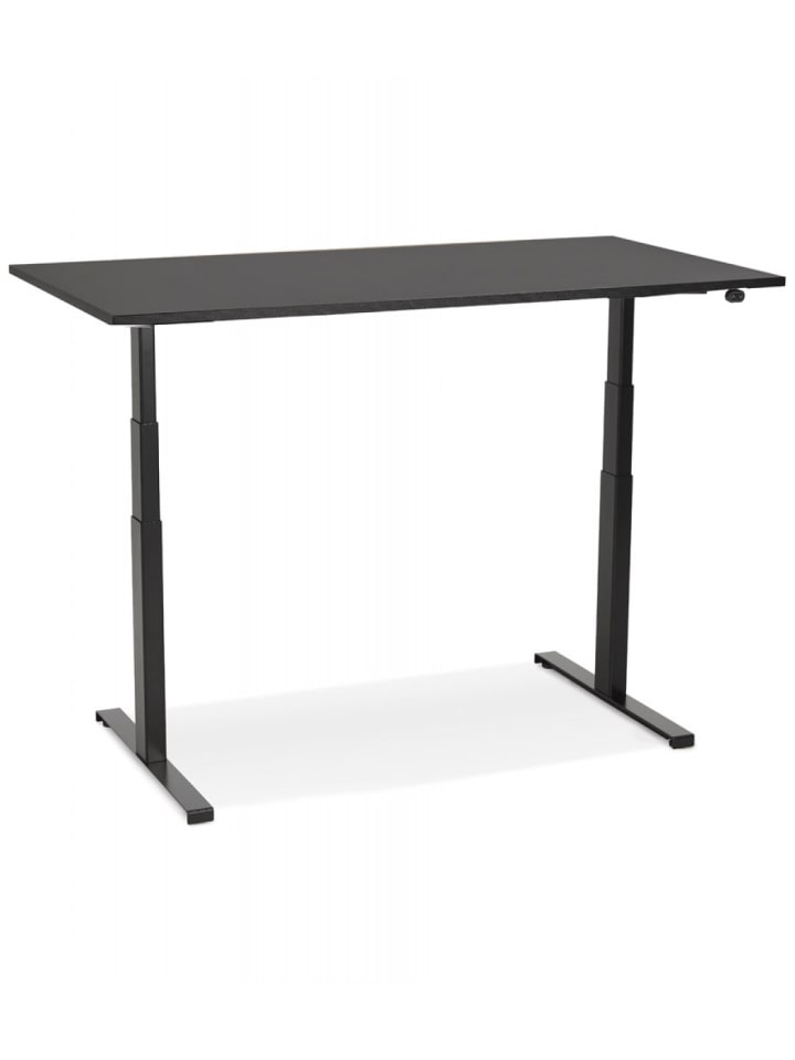 KADIMA DESIGN Elektrischer Sitz-Steh-Schreibtisch | Modern Elegant in Schwarz günstig kaufen