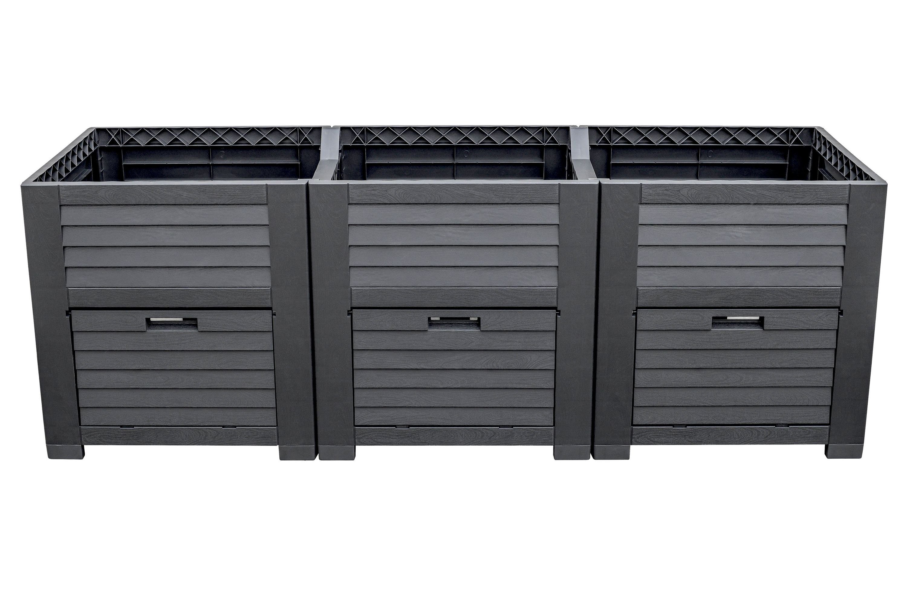 dynamic24 Hochbeet 600 Liter, Hochbeet 226cm Garten Schrank Frühbeet Kräuterbeet Pflanzkasten