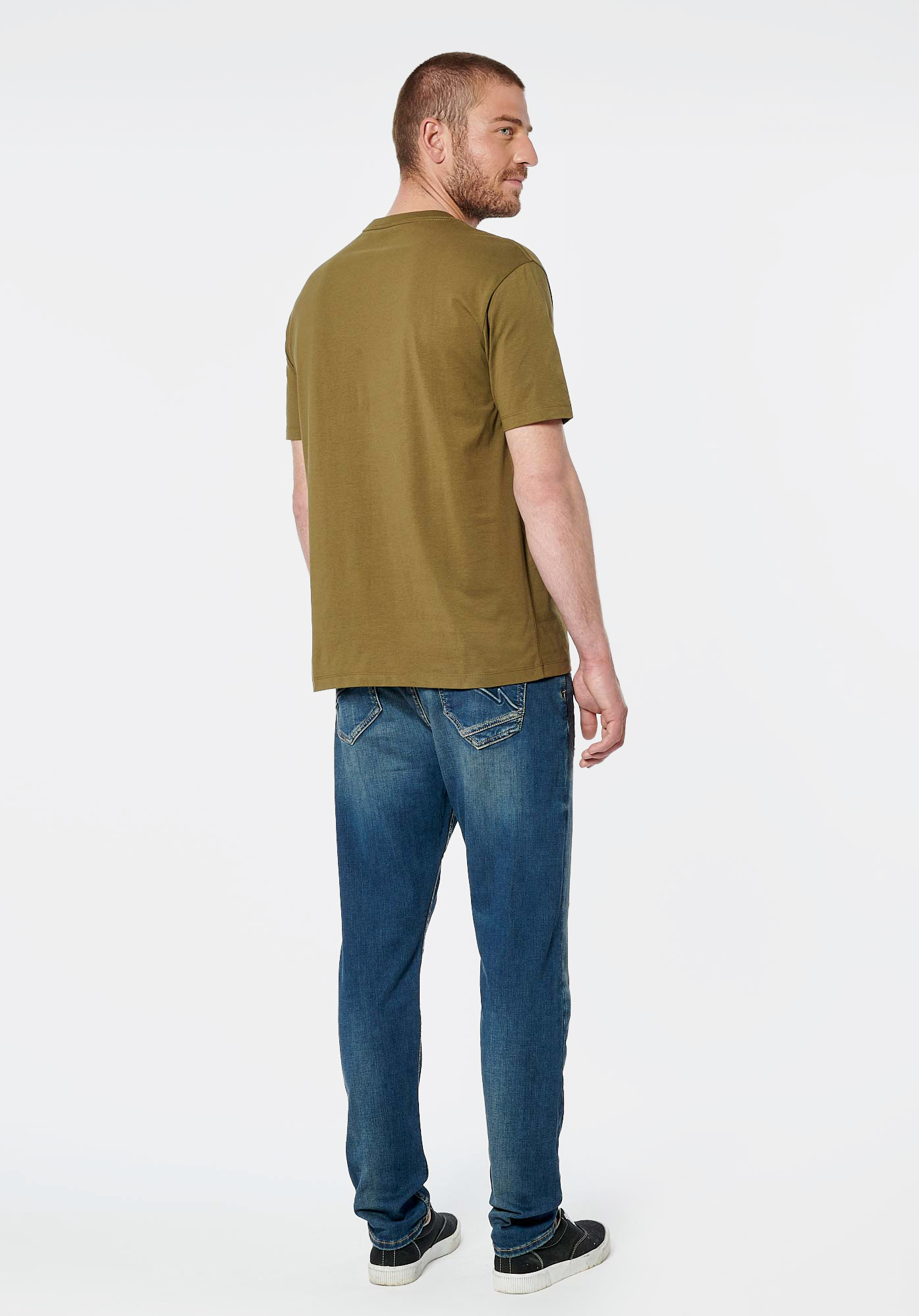 BRYZO  T-shirt kaki homme 100% coton