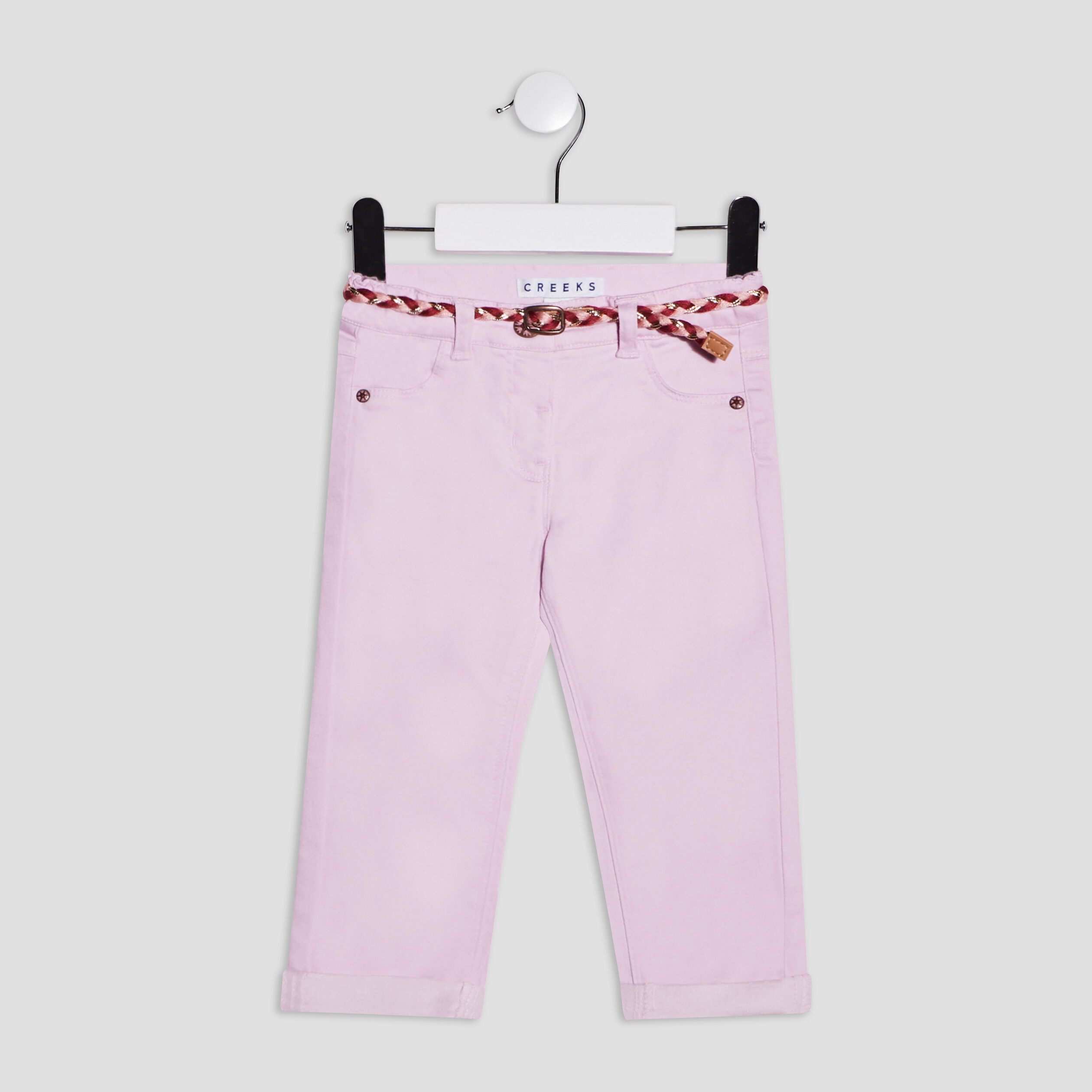 Pantalon slim enfilage facile Creeks parme bébé fille | La Halle