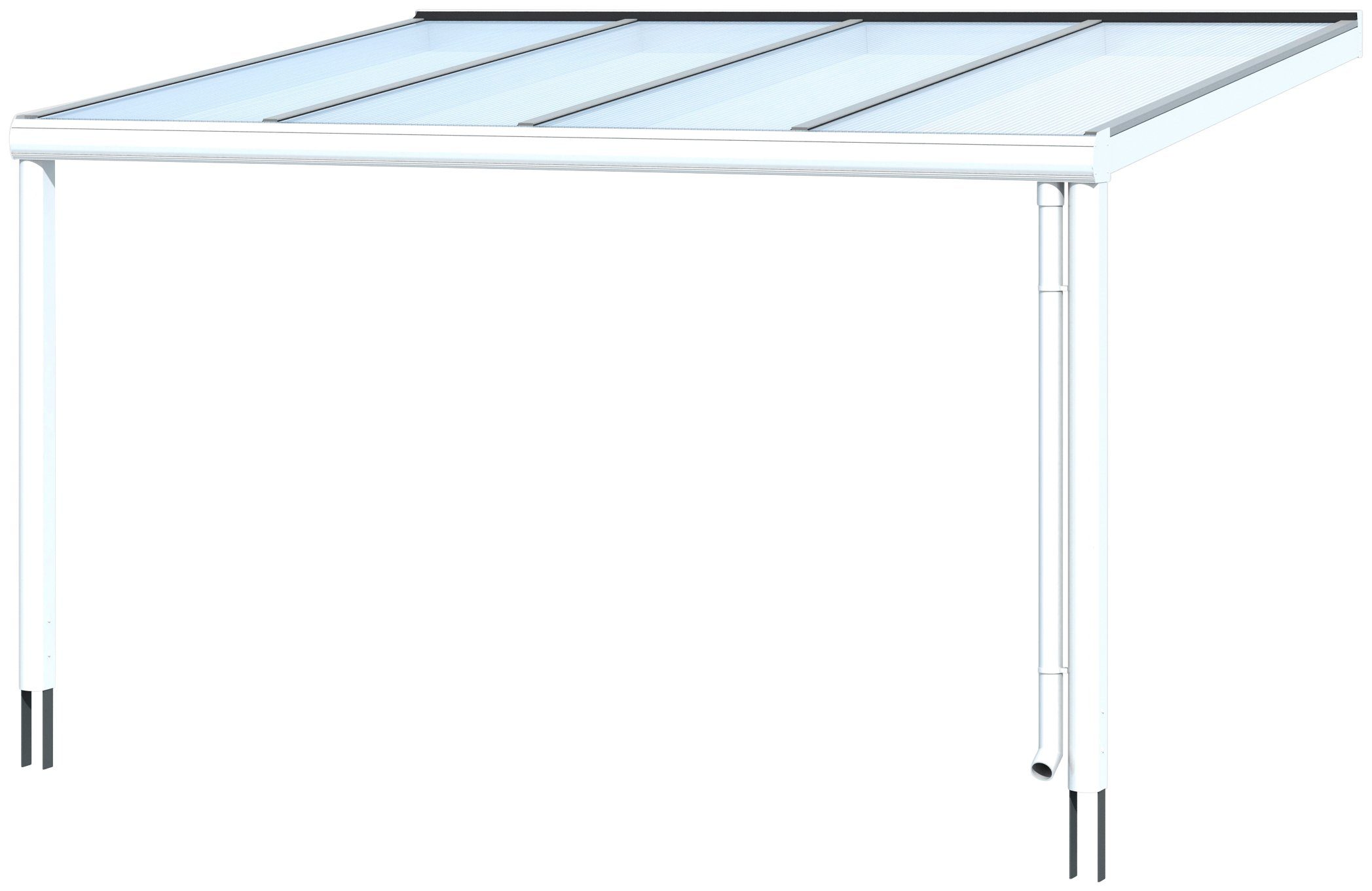 Skanholz Terrassendach Genua, BxT: 434x257 cm, Bedachung Doppelstegplatten, 434 cm Breite, verschiedene Tiefe