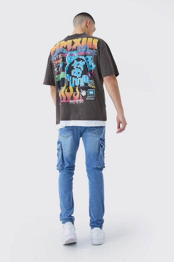 Skinny Stretch Cargo-Jeans