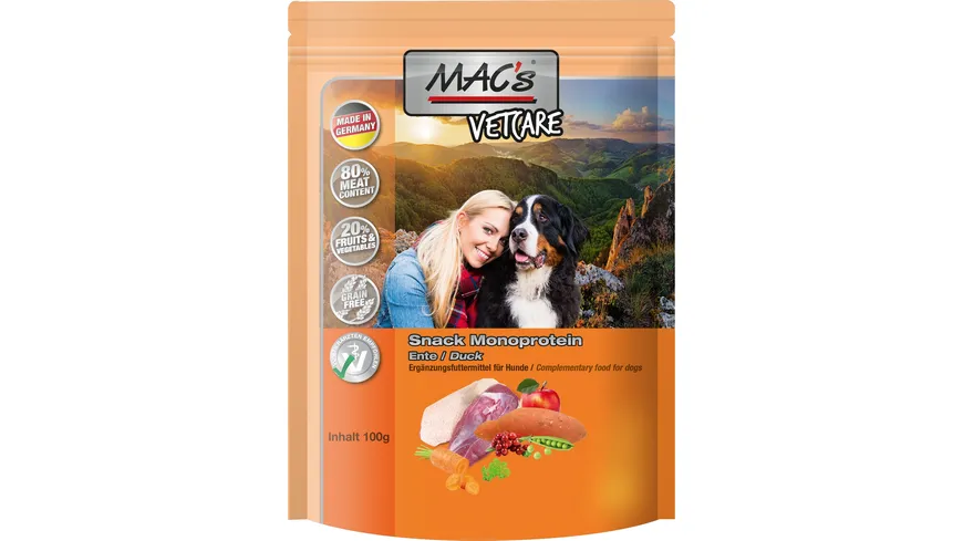 MAC´s DOG Hundesnack Mono Snack Ente 100 g