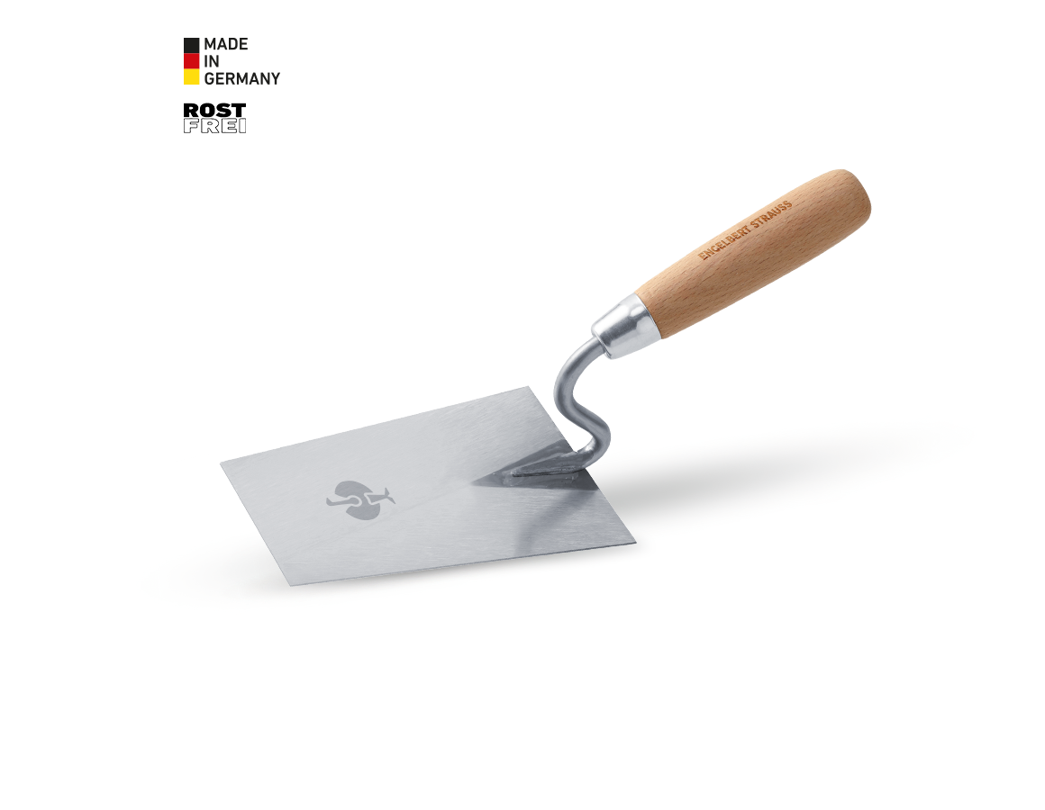 e.s. Maurerkelle mit S-Hals, Edelstahl