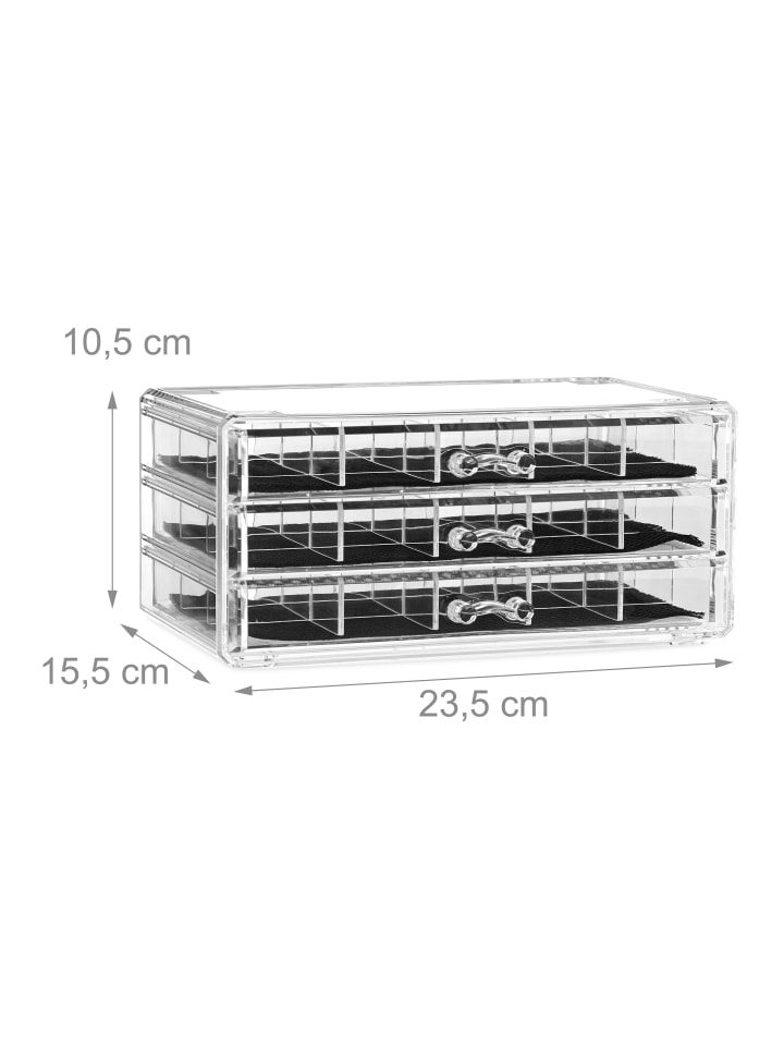 relaxdays Makeup Organizer in Transparent günstig kaufen onesize