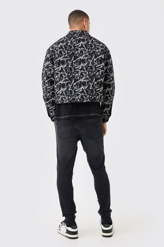 Skinny Stretch Jeans mit Applikation