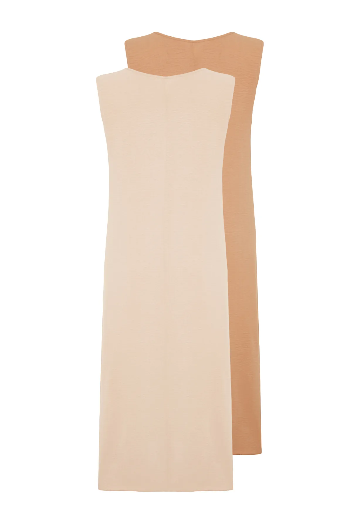 Trendyol Modest  Steinbraunes 2er-Pack Unterwäschekleid mit gewebtem Aerobin-Futter TCTSS23EB00146