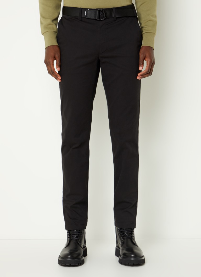 Calvin Klein slim-fit chino made of organic cotton with belt