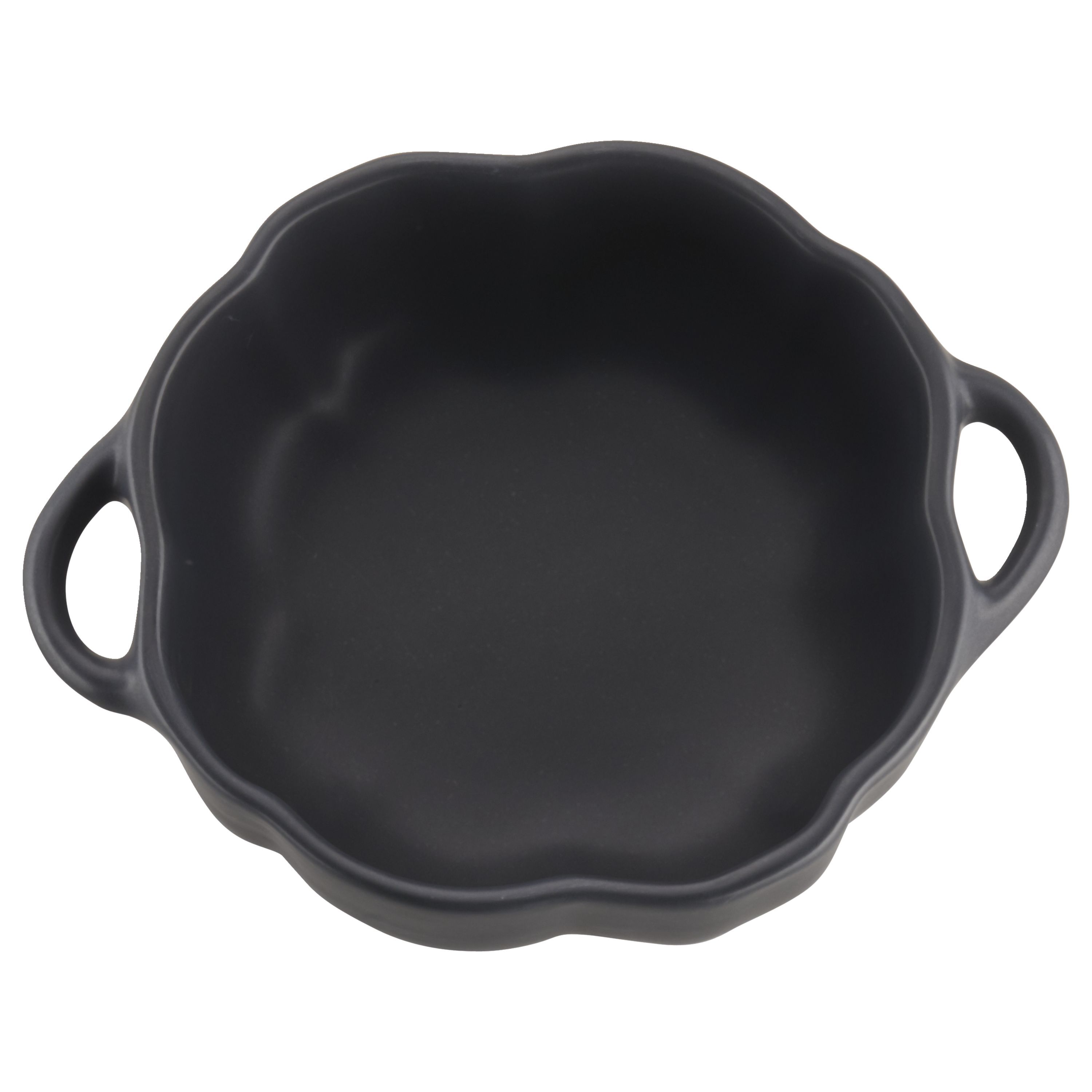 Cocotte 12 cm, Kürbis, Schwarz, Keramik