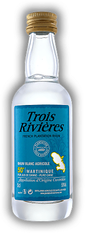 Trois Rivieres Blanc 50% 0,05 Liter Trois Rivieres Blanc 50% 0,05 Liter Sehr aromatisch mit deutlichen Fruchtnoten. 0,05	 Liter - Vol 50%