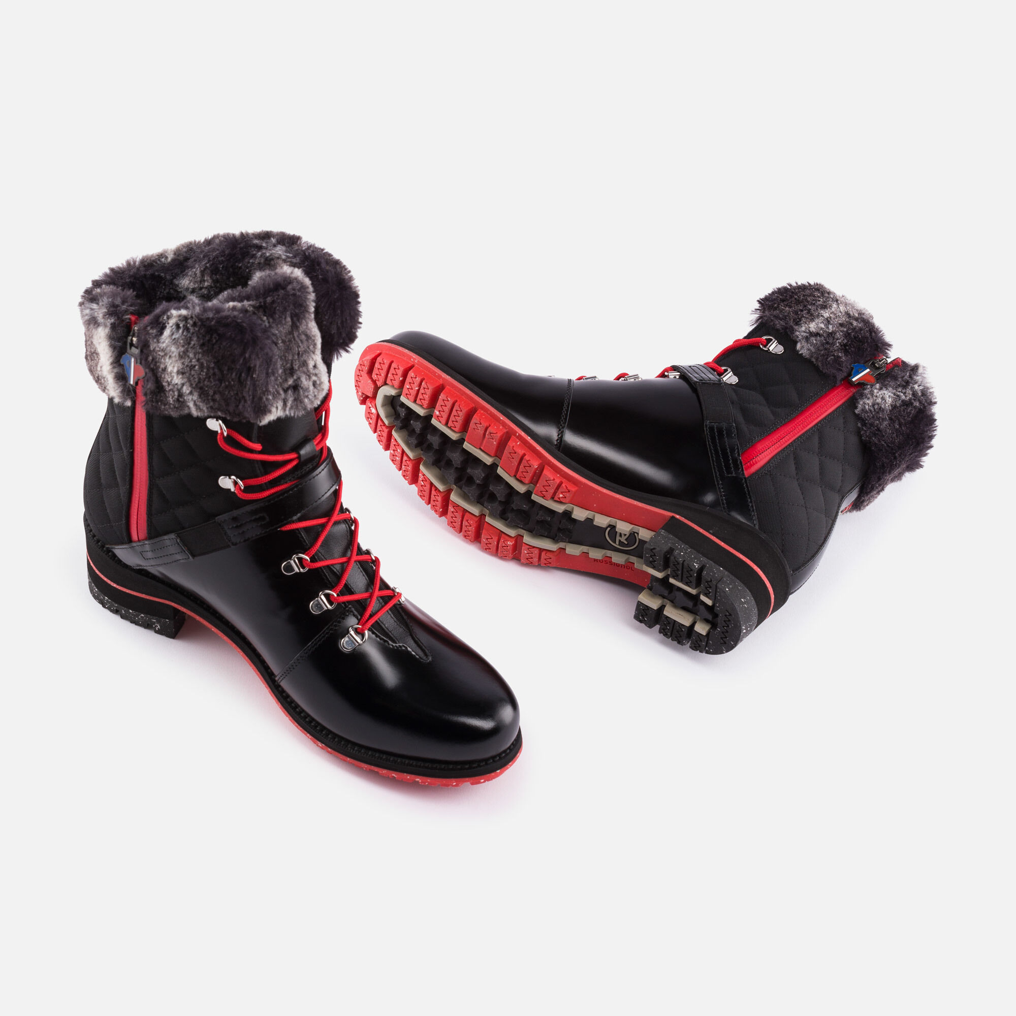 Bottes 1907 Megève Noires Brillantes Femme
