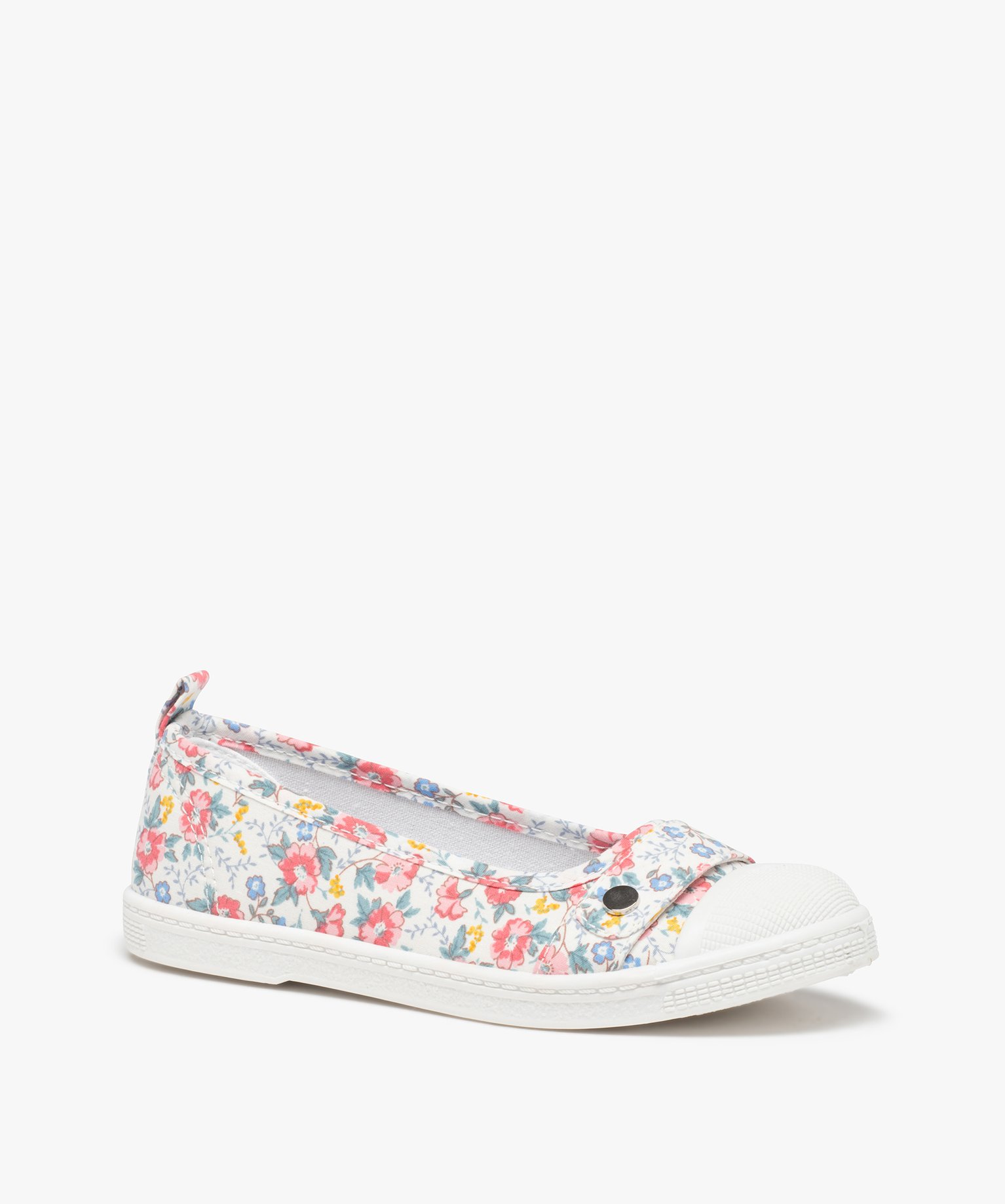 Ballerines fille en toile avec bout renforcé rose | GEMO