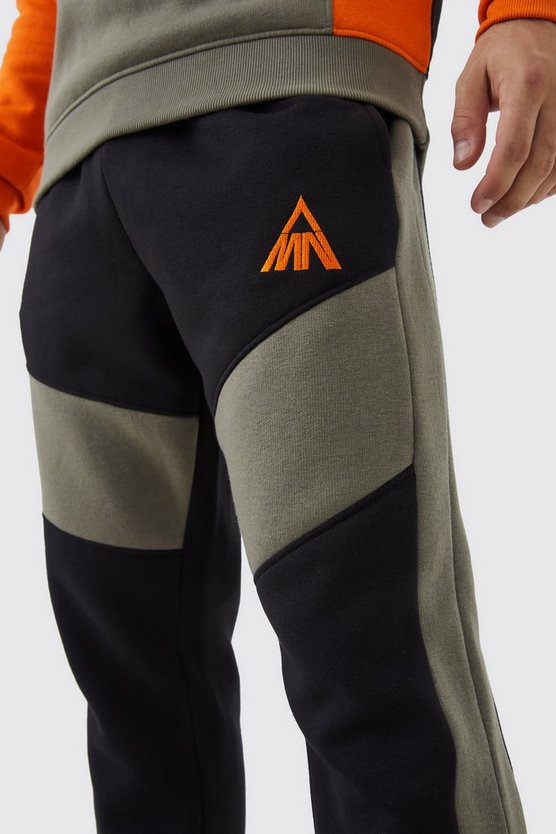 Man Slim-Fit Colorblock Jogginghose