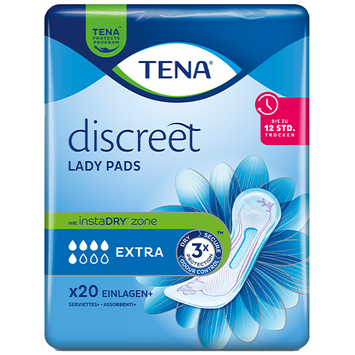 TENA LADY Discreet Inkontinenz Einlagen extra  20 St  Binden