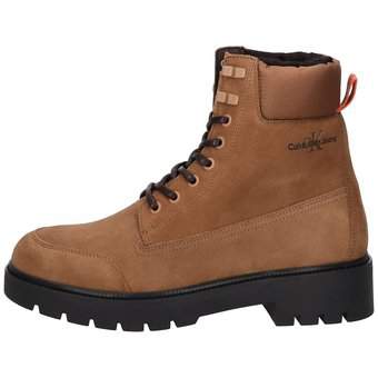 Calvin Klein Combat Mid Laceup Boots in braun