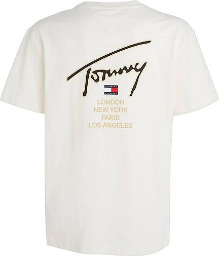 TOMMY-JEANS Herren T-Shirt CLSC GOLD SIGNATURE BACK TEE Regular Fit