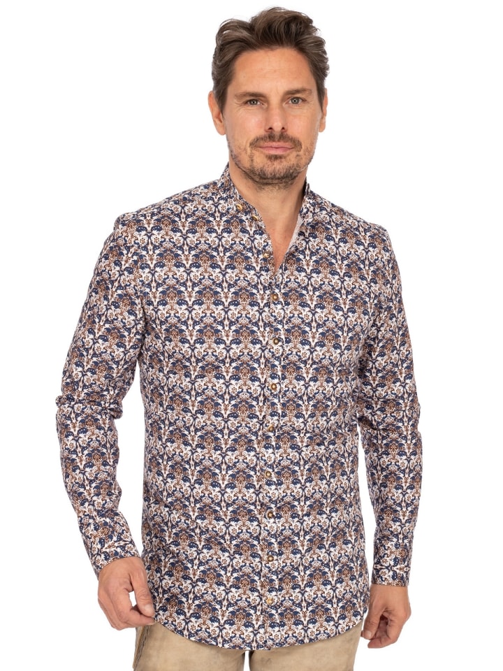 Gipfelstürmer Stehkragenhemd 420000-4147 in jeans günstig kaufen