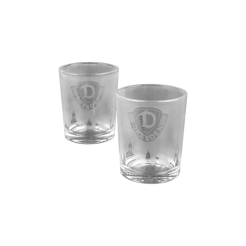 Glas-Windlicht SKYLINE (2er Set)