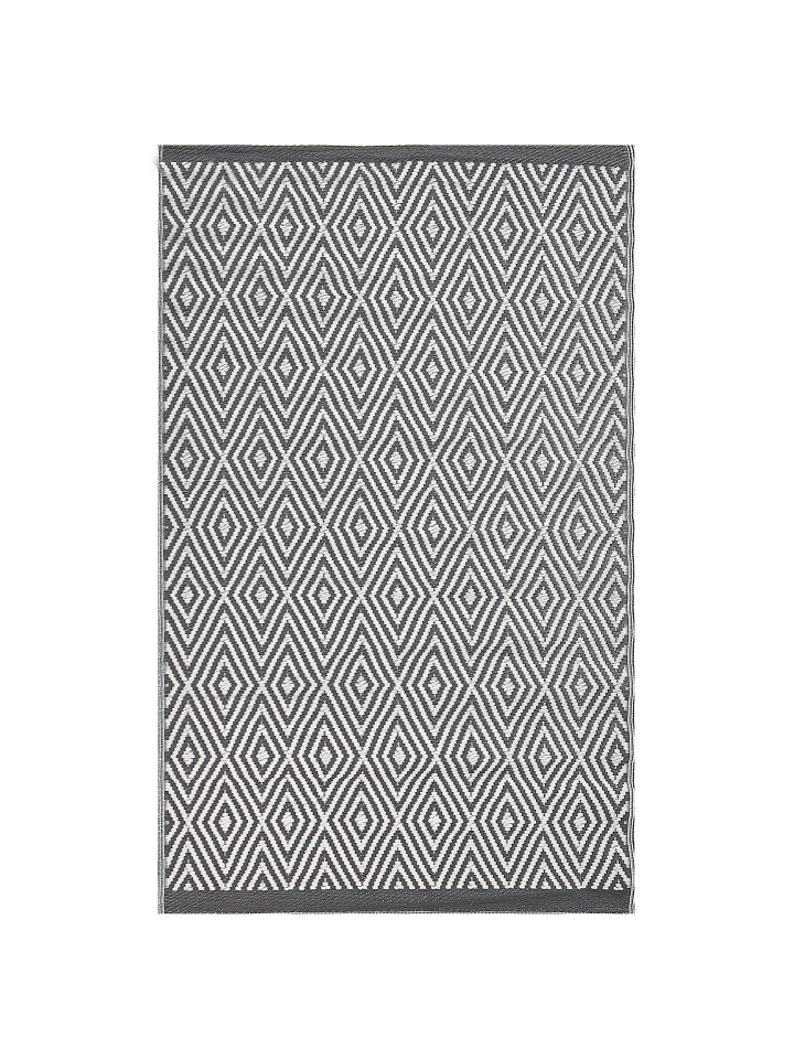 Beliani Outdoorteppich SIKAR in Grau/Weiß - (W) 120 x (H) 1 x (L) 180 cm günstig kaufen onesize