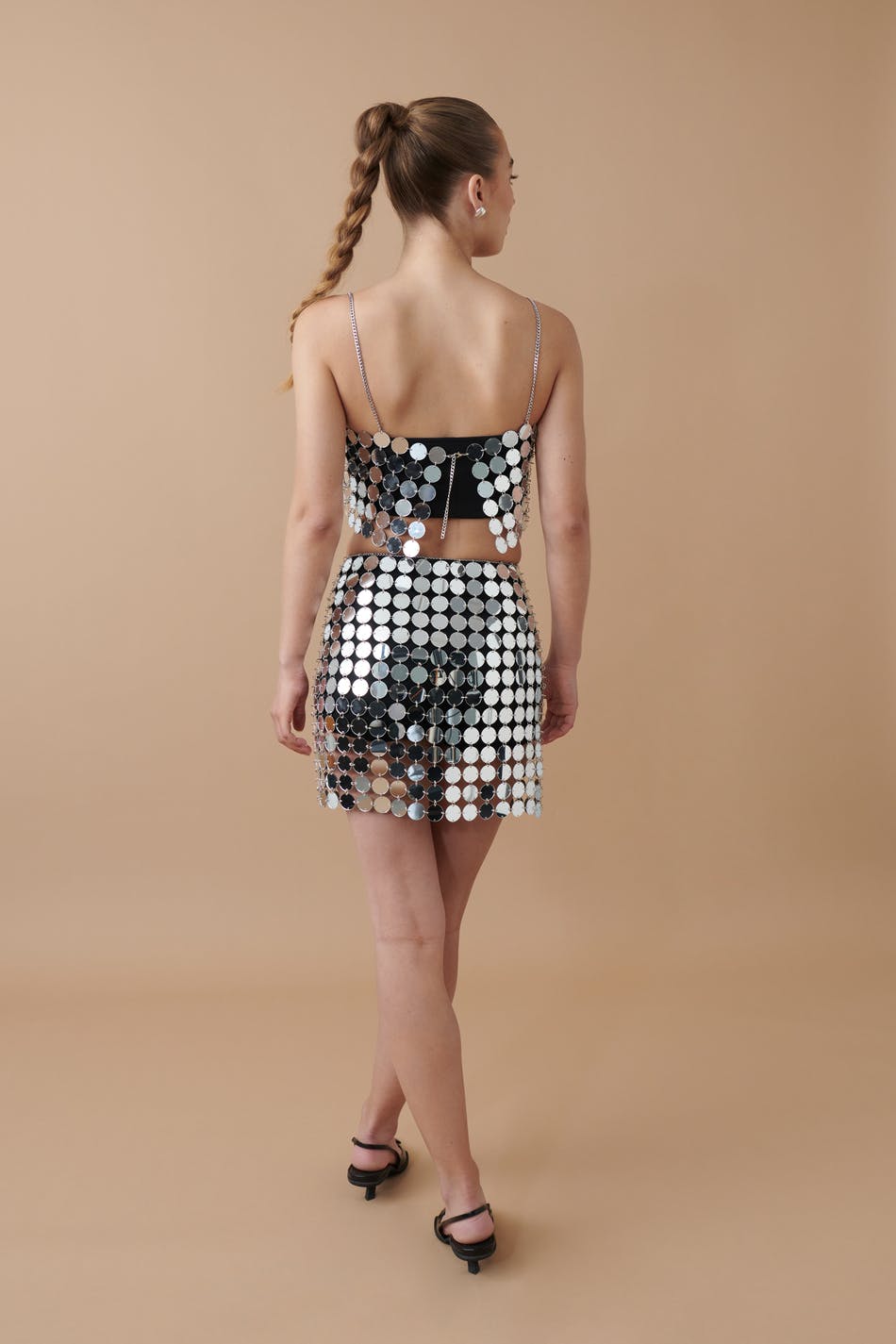 Mirror mini skirt