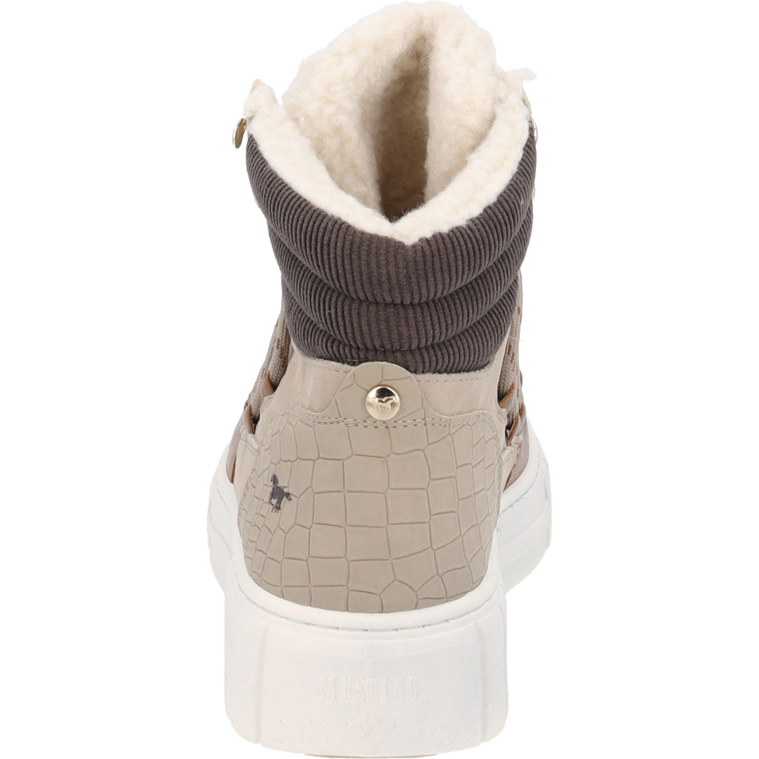 Mustang 1446601, Schnürstiefel, Damen, taupe