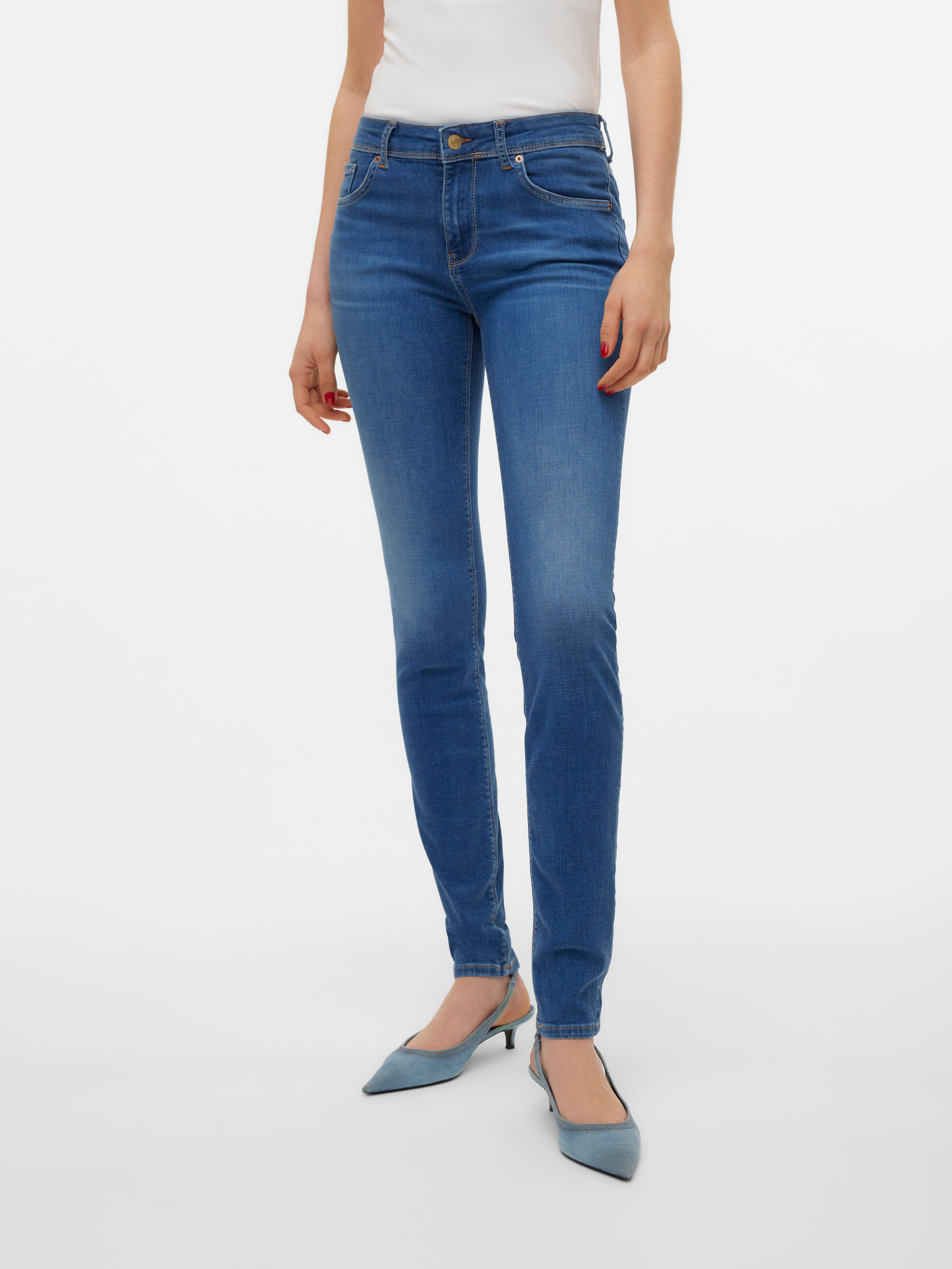VMLUX Mid Rise Slim Fit Jeans
