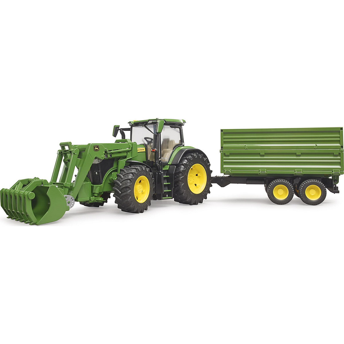 BRUDER Traktor John Deere mit Anhänger 1:16
