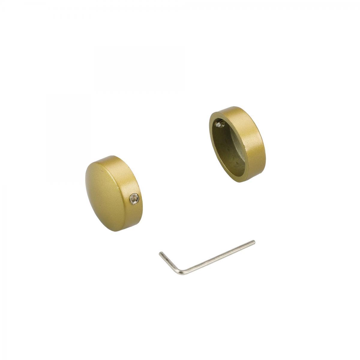 Bella Casa Endkappe für Gardinenstangen ø 20 mm, goldmatt, 2 Stück