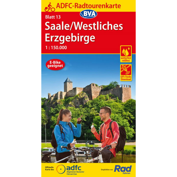 ADFC-RADTOURENKARTE 13 SAALE /WESTLICHES ERZGEBIRGE - Fahrradkarte