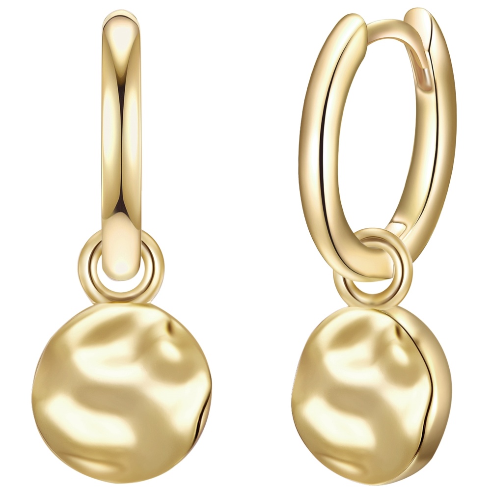 Glanzstücke München Créoles en argent Cercle Argent sterling en Or jaune Boucles d'oreilles