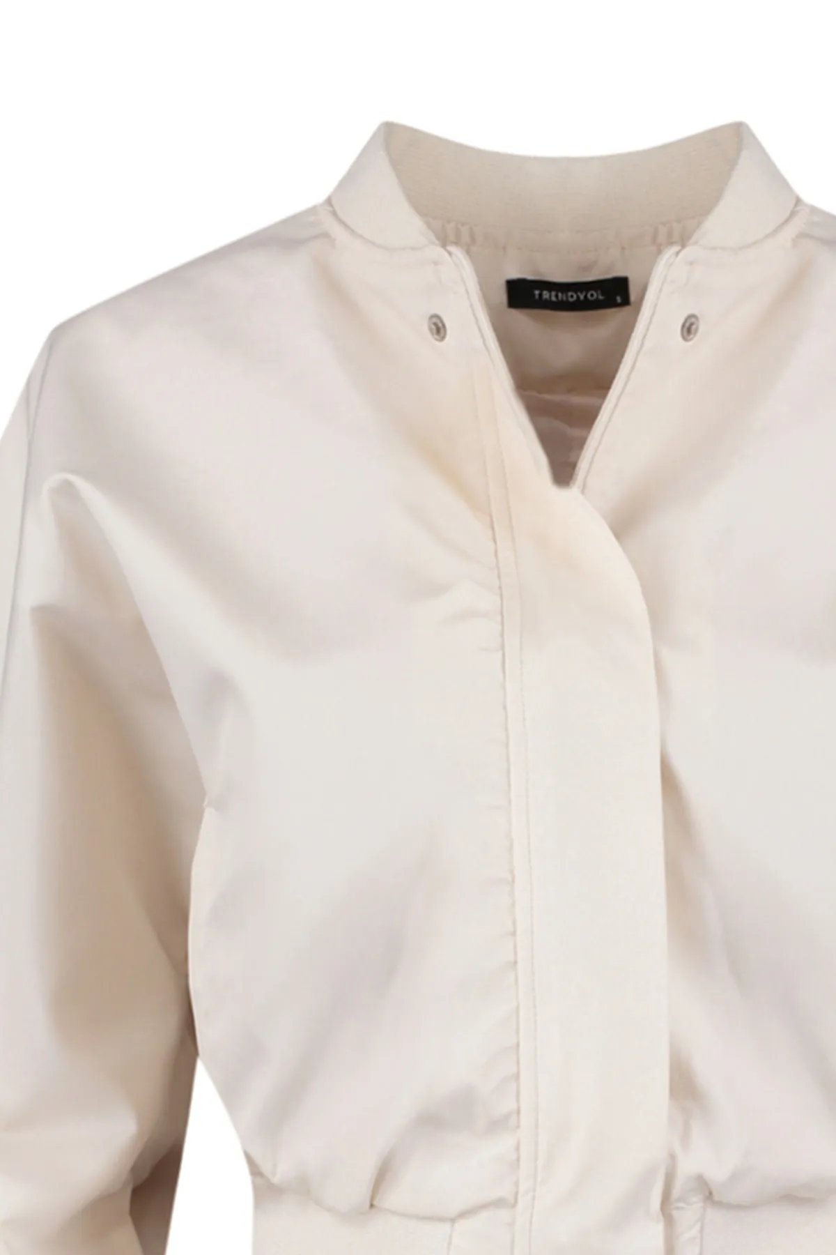 Trendyol Collection  Beiger, wasserdichter Bombermantel mit Raffdetails TWOSS22MO0099