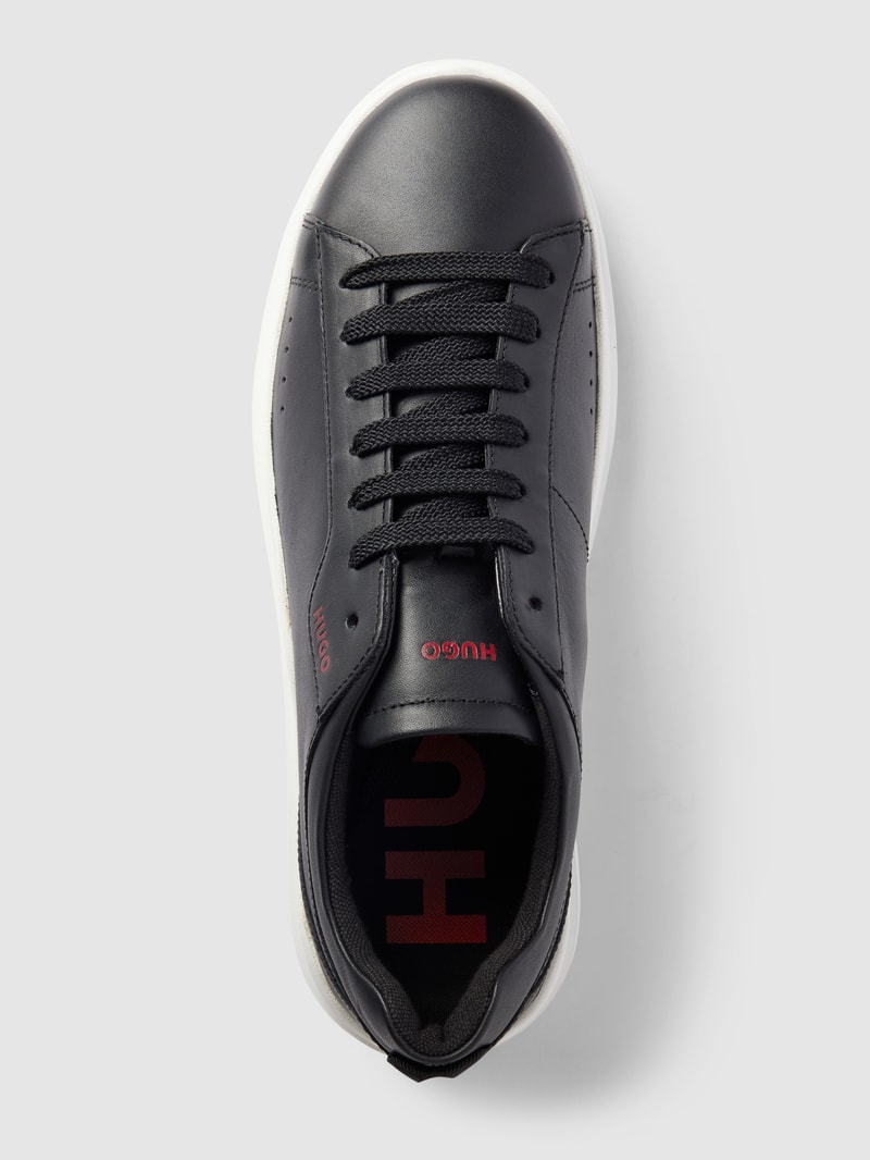 Sneaker aus Leder mit Label-Details Modell 'Blake' in schwarz
