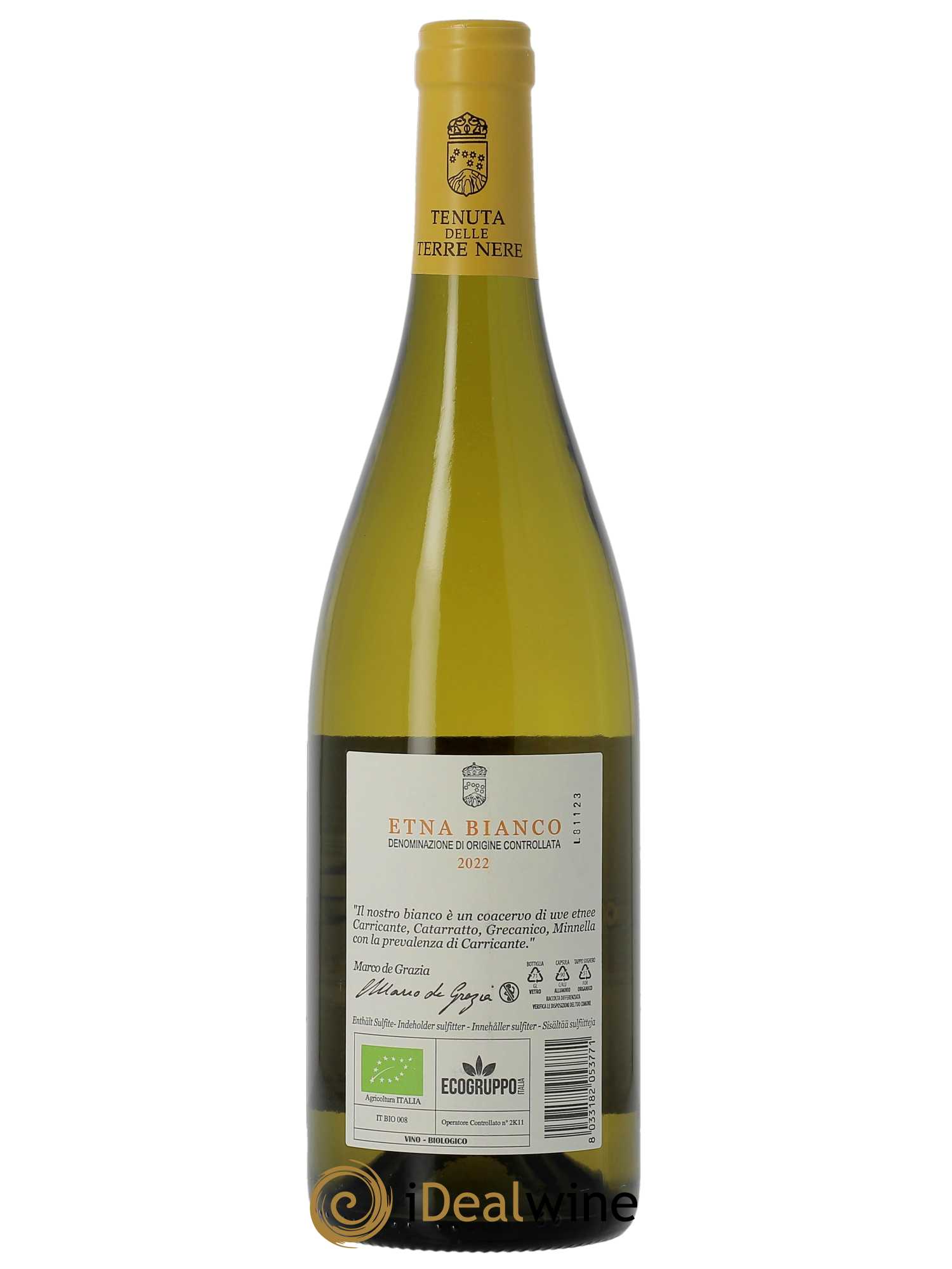 Etna Bianco DOC Tenuta delle Terre Nere  2022 - Lot de 1 Bouteille