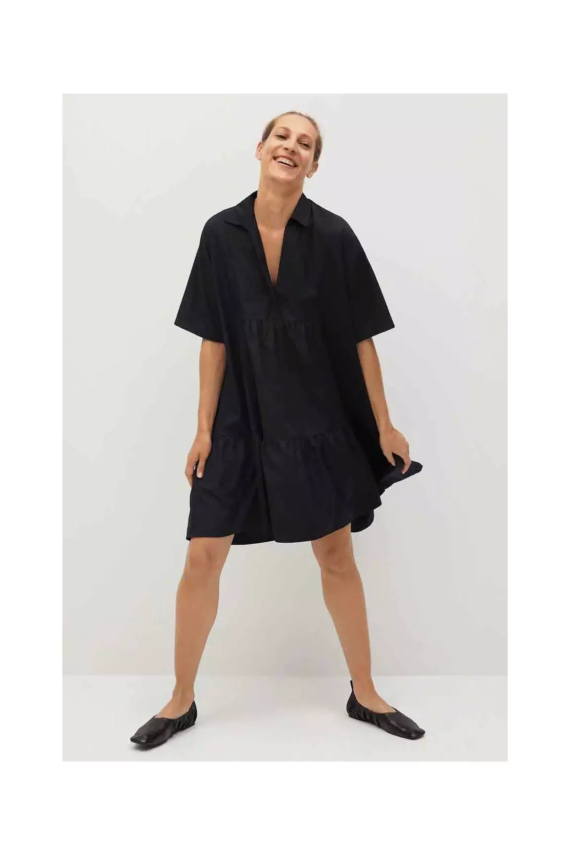Mango Robes Mi Longues Femme couleur noir