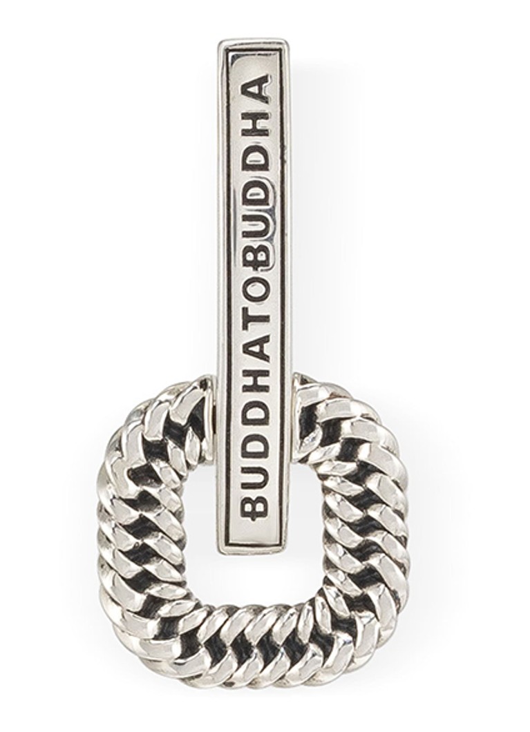 Buddha to Buddha Chain Logo single silver stud earring