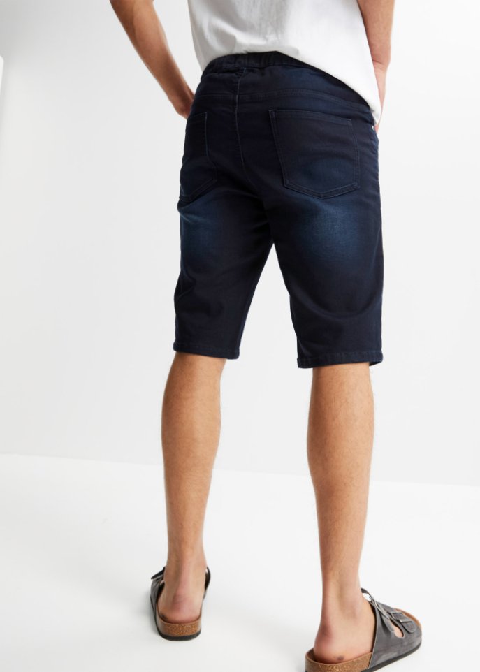 Sweat-Jeans-Bermuda mit Komfortschnitt, Regular Fit