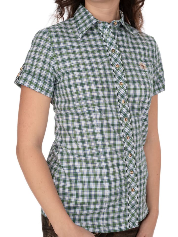 OS-Trachten Bluse 451003-3369 in trachtengrün günstig kaufen
