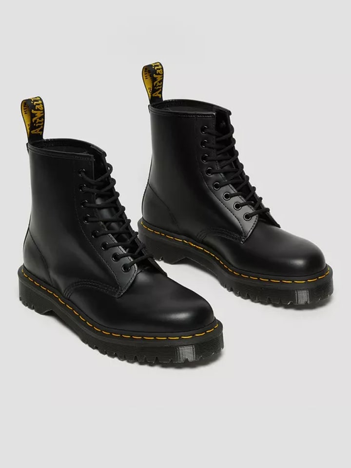 Dr. Martens Leder-Boots in Schwarz günstig kaufen