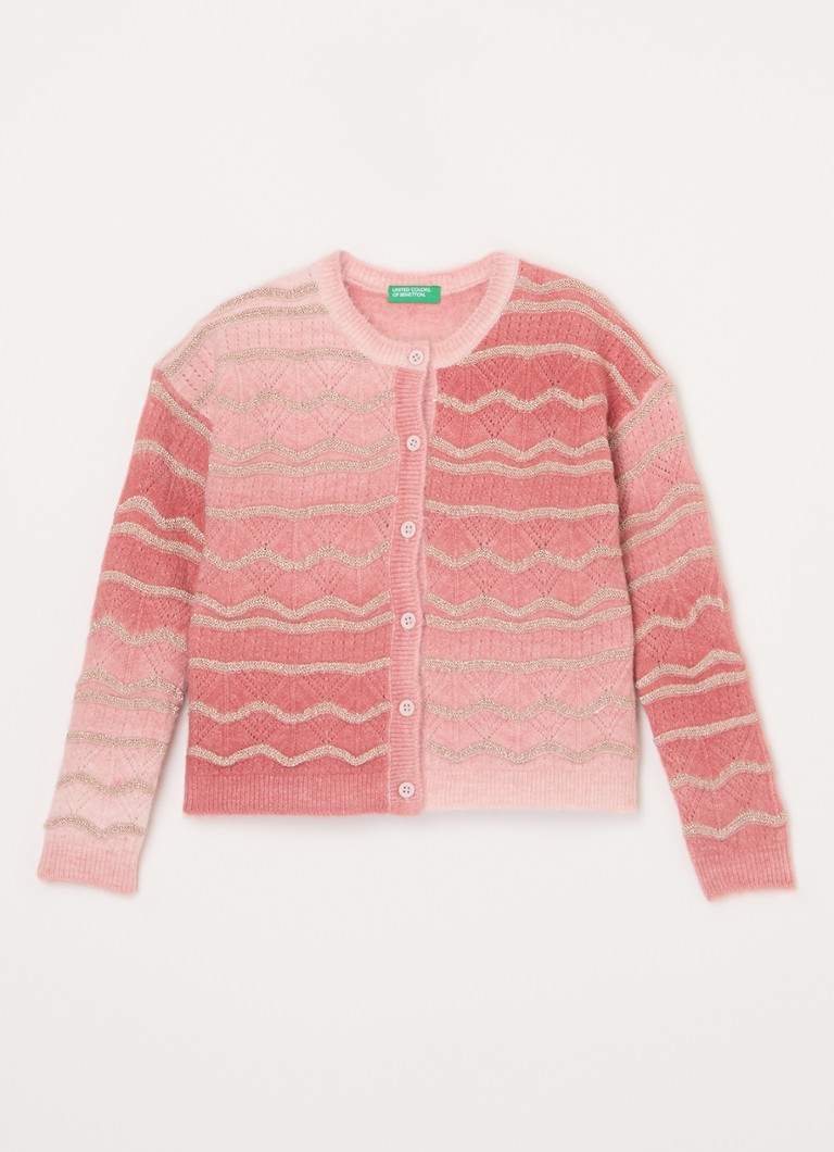 Vestă Benetton confecționată din material tricotat fin cu inserții din lurex.