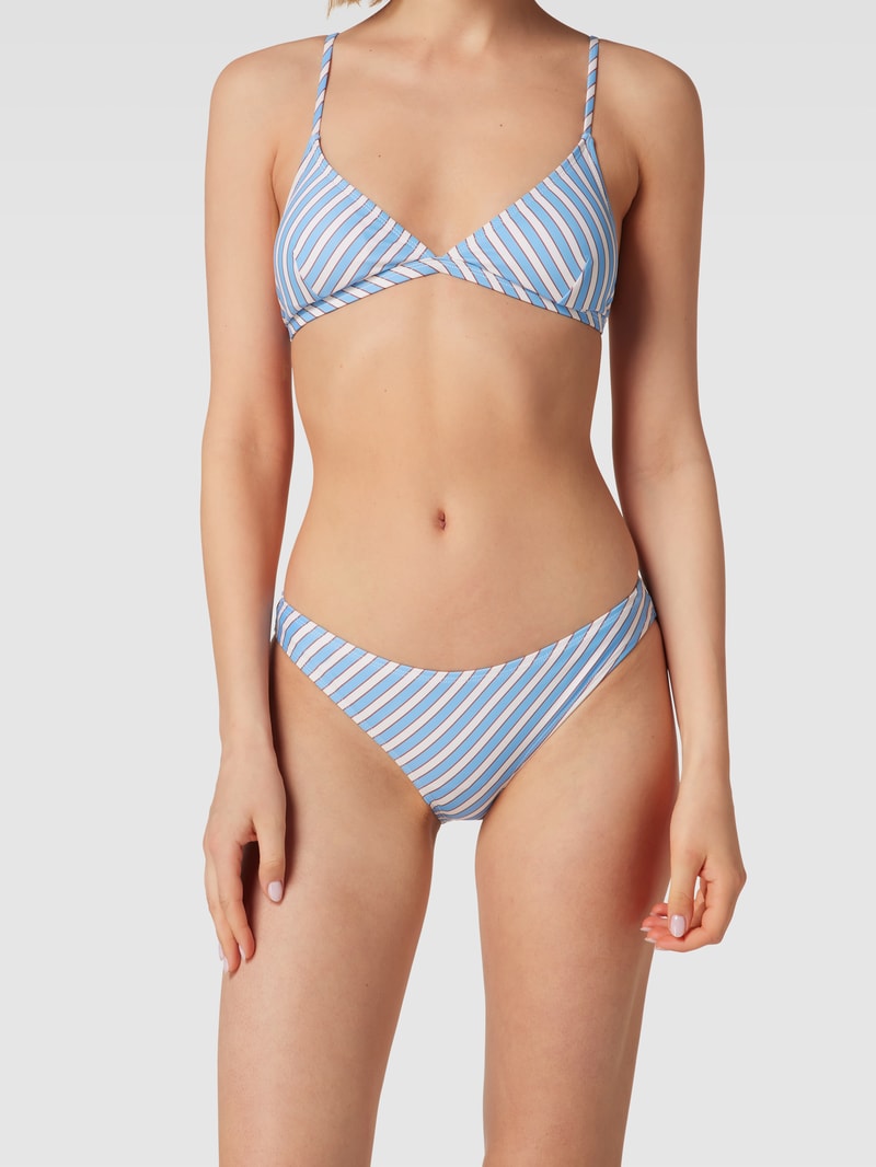 Bikini-Hose mit Streifenmuster Modell 'Aloha Etta' in hellblau