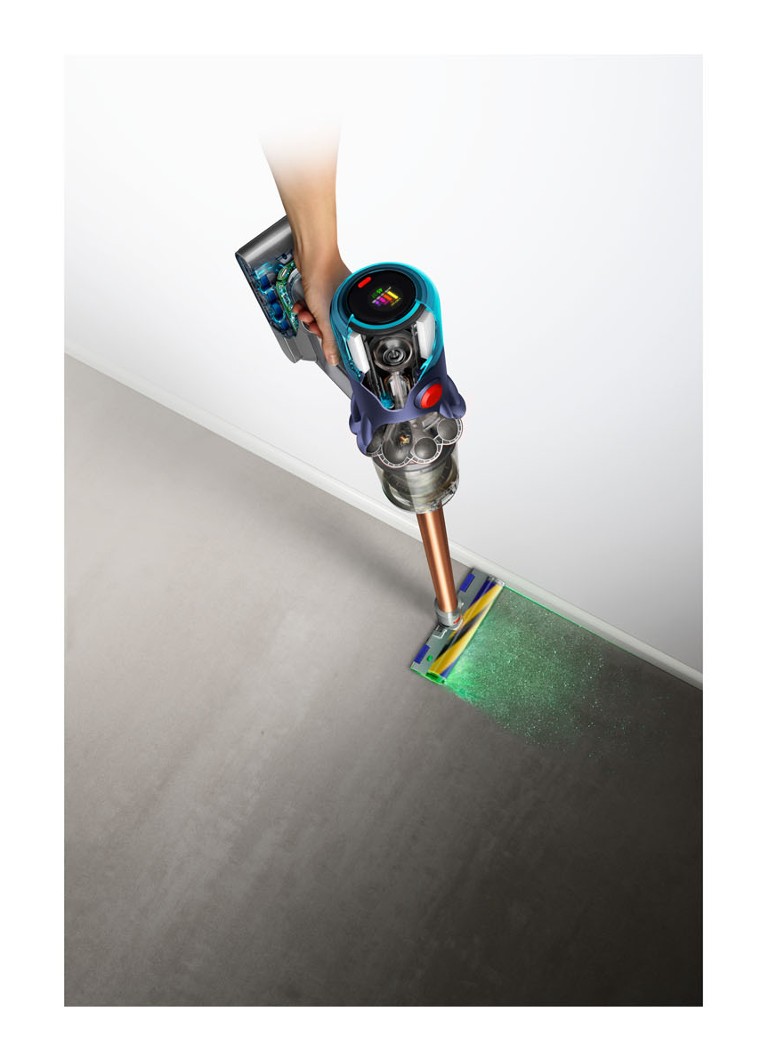 Aspirateur balai Dyson V12 Detect Slim Absolute 125 cm - Bleu de Prusse / Cuivre