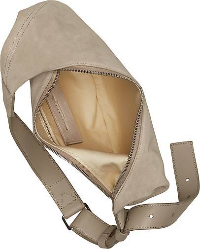 Marc O'Polo Flache Schultertasche small aus softem Velours-Rindleder