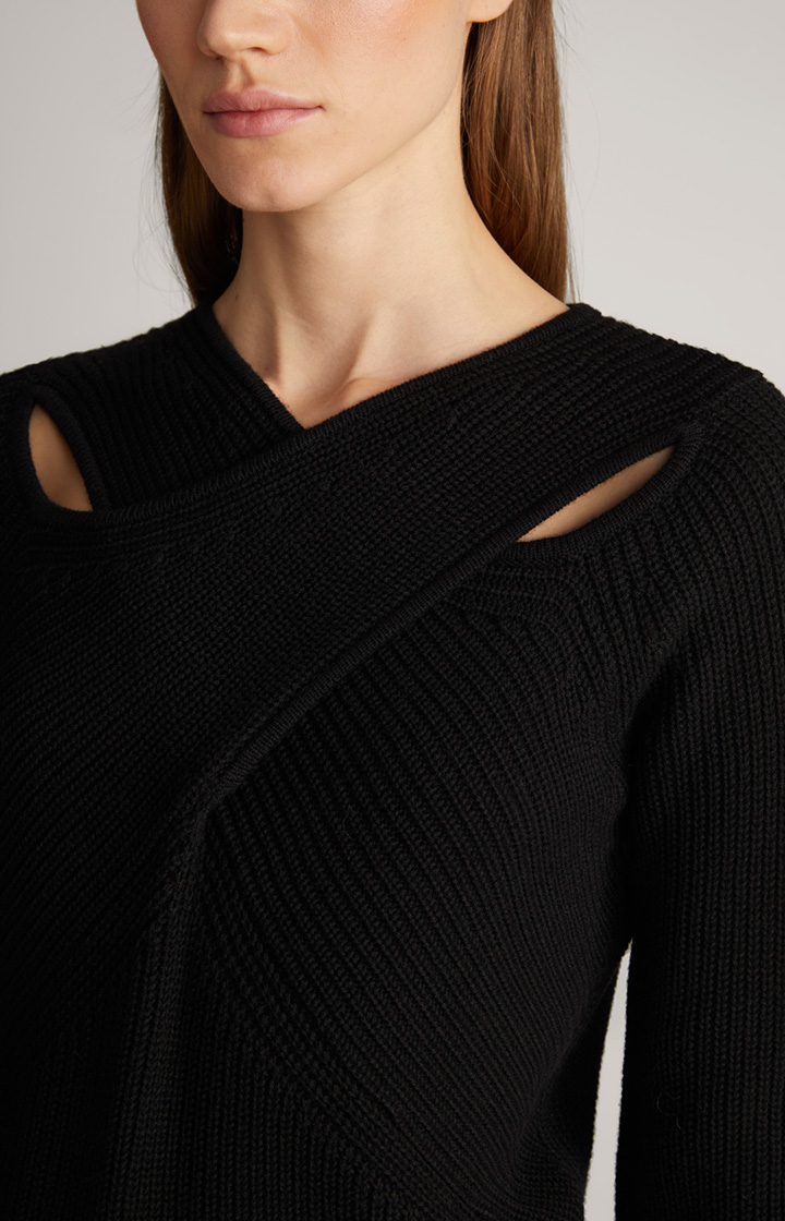 Strick-Pullover in Schwarz
