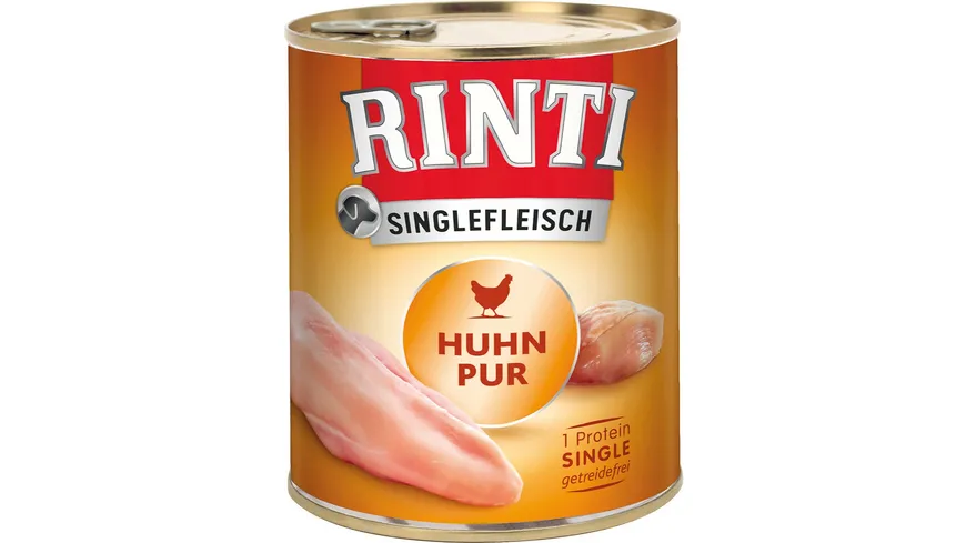 RINTI Hundenassfutter Singlefleisch Huhn Pur 800 g